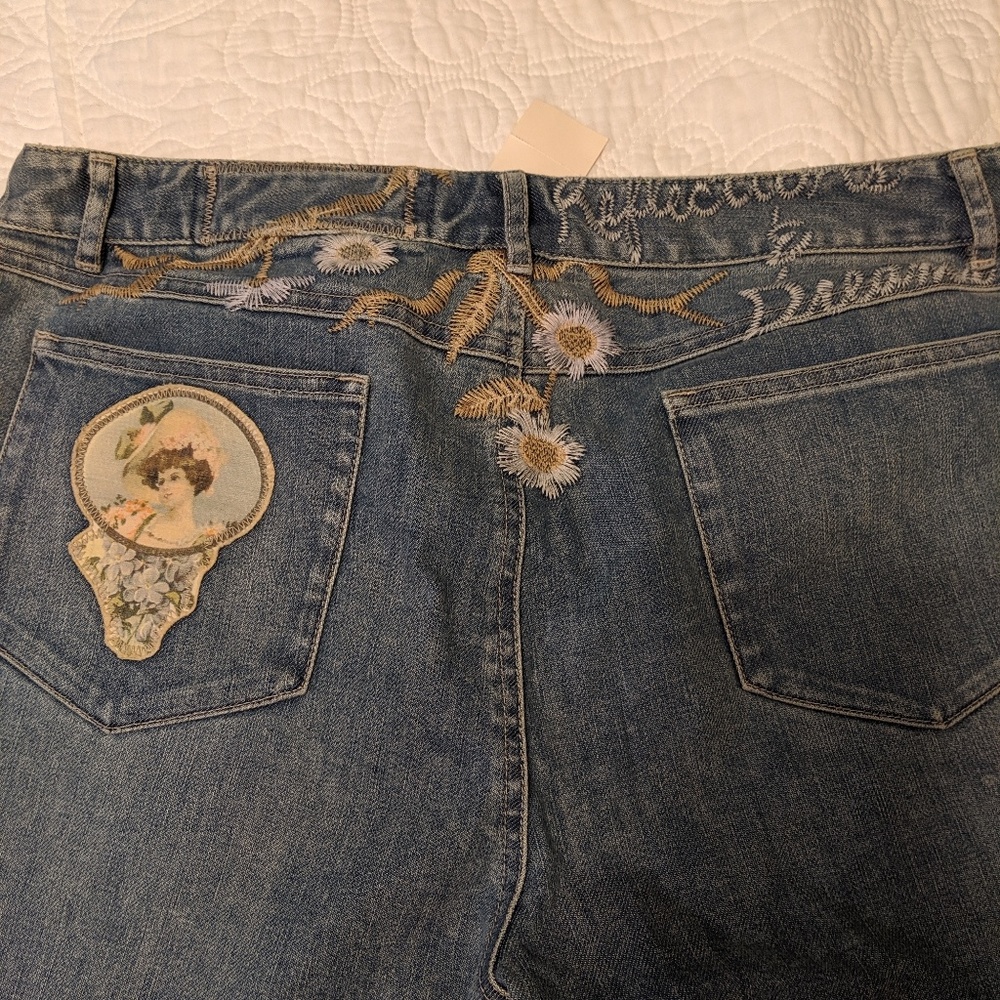 JJill embroidered jeans